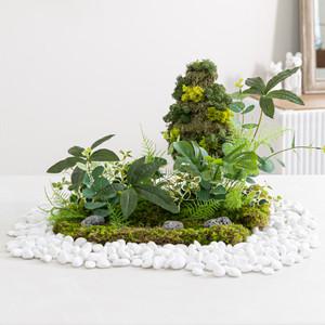 스칸디아모스 공기정화그린 인테리어 장식set 40x30cm 녹색 조경 조화 장식