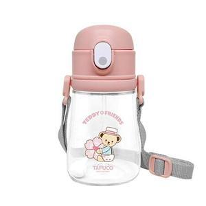 타푸코 테디베어프렌즈 투인원 트라이탄 빨대컵 핑크 360ml 1개