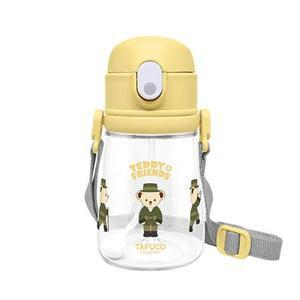 타푸코 테디베어프렌즈 투인원 트라이탄 빨대컵 옐로우 360ml 1개