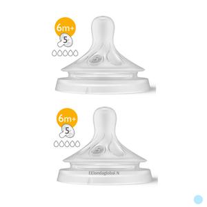 아벤트 수유 젖병 젖꼭지 신생아용 5단계 6개월 2개입