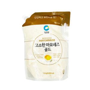 청정원 고소한 마요네즈 골드 스파우트팩 3.2kg 업소용 대용량