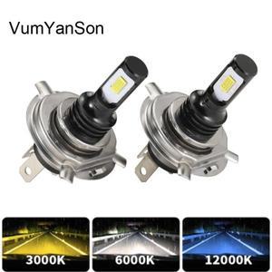 2Pcs H4 H7 LED 20000LM CSP 자동차 헤드 라이트 H1 H8 H9 전구 H3 9005 880 881 PXS24W 안개 조명 12V 24V