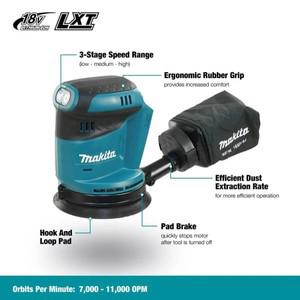 Makita 호환 DBO180Z 사포 기계 무선 충전 125mm 원형 18V 리튬 공구 샌딩 및 연마