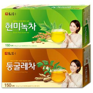 담터 현미녹차 150T+둥굴레차 150T