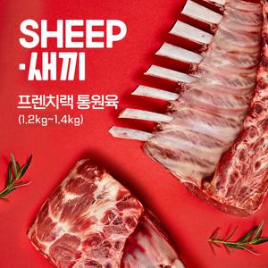 [SHEEP새끼] 통원육 3개월미만 프렌치랙 1.4kg - 양갈비 프랜치랙 토마호크 캠핑 코스트코 양고기 쉽새끼
