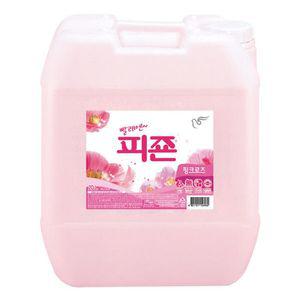 피죤 빨래 20L 말통 핑크로즈 섬유유연제 세제