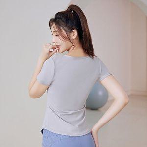 V컷 라운드넥 휘트니-스 티셔츠 129-000073여성반팔 스포츠 트레이닝 V티 V셔츠 운동 반팔