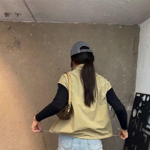 여자 주머니 바람막이 폴라넥 밑단스트링 빅사이즈 베스트