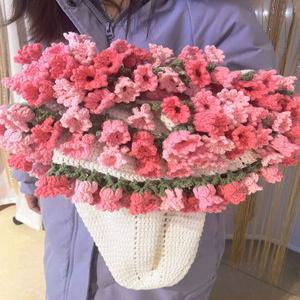 꽃다발블랭킷 DIY 꽃다발이되는담요 은방울꽃 뜨개질 극세사 블랭킷 장미 니트
