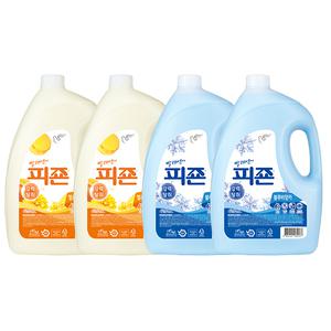 피죤 용기 옐로우미모사, 4.21L, 2개 + 블루비앙카, 4.21L, 2개