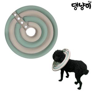 댕냥이 강아지 고양이 초경량 우주선 원형넥카라(M) 파스텔 민트
