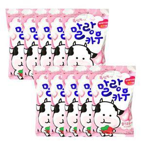 달콤사탕 말랑카우딸기우유캔디 말랑카우딸기우유맛 79gX10개 말랑카우딸기맛 말랑카우 딸기우유맛캔디