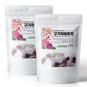 [늘해찬] 찬물에도 잘 우러나는 볶은 구기자비트차 티백 전통차 삼각티백 대용량 100티백