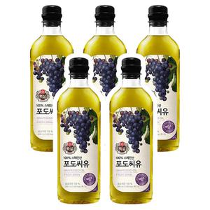 CJ 백설 포도씨유 900ml x 5개