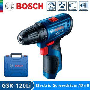 드릴 핸드 보쉬 120LI 12V 전기 공구 스크루 전기 GSR 전문 다기능 드라이버 DIY 가정용 무선 드릴 전동