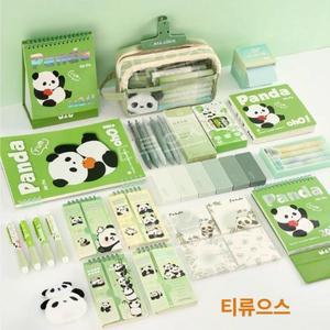 판다 푸바오 그린 문구세트 입학 선물 학용품 판다 가방 굿즈 티류으스