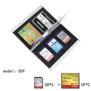BIZOE 메모리 카드 보관함, 알루미늄 합금 마이크로 SD MMC TF 프로텍터 케이스, SD 카드 마이크로 SIM 카드 CF MS TF Mirco SD