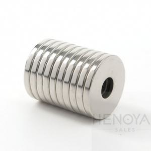 네오디뮴 원형사라 자석 10개입(20X3MM) (홀12/6) 공업용 마그네틱 부품