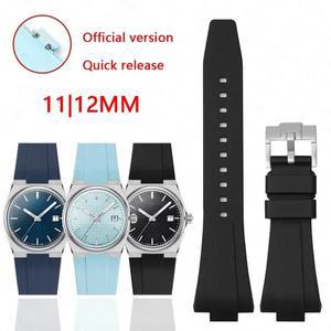Tissot PRX 시리즈 T137.407/T137.410 슈퍼 플레이어 남성 여성 35 40mm 퀵 릴리스 실리콘 고무 스트랩 시