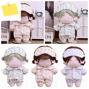 20cm 인형 옷 만화 동물 스타 셔츠 반바지 패치 정장 놀이 집 액세서리 미니 블라우스 세트