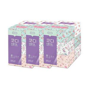 코디 뉴플라워 미용티슈 250매, 6입, 3개 (총 18개)