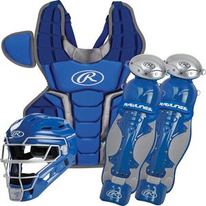 Rawlings RENEGADE 2.0 포수 세트 야구 NOCSAE 청 12세 이하 로얄 실버
