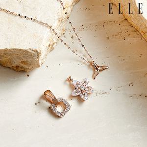 [엘르주얼리] 선물용 14K GOLD 체인 + GP 펜던트 15종 택1 EL14NNPTSET