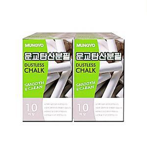 (2개묶음) 문교 탄산 분필 (하양/1갑100본) 학교 교실 학원 T6WB46DE1