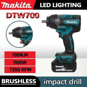 임팩Makita 브러시리스 다기능 충전식 드릴, 18V 높은 토크 임팩트 DTW700