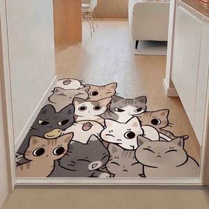 현관 인테리어 고양이 발매트 80CMx80CM 모양 발판 미니 PVC 부엌