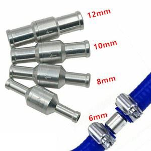 1PCS 반환 밸브 인라인 웨이 체크 자동차 알루미늄 가스 공기 진공 2BAR 6MM 8MM 10MM 12MM