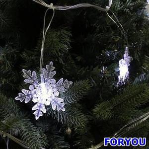 ForU304 LED 설정전구 구 투명선 눈꽃 전구 미니 트리 벽트리 무장식트리