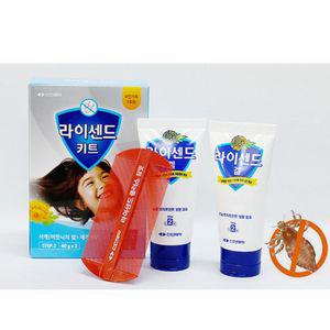 어린이 사면발니 머릿니 서캐 이 제거 박멸 2종세트 참빗 서 캐 라이 센드 키트 제 거제
