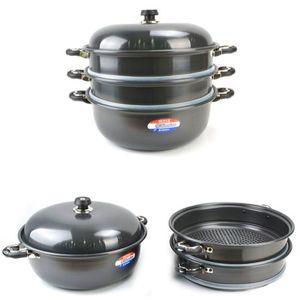 경질 3단 찜기 찜솥 겸용 튀김솥 튀김팬 40cm 27