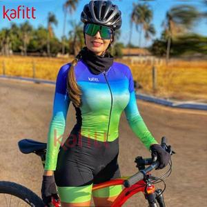 사이클 의류 KafItt 긴 꽉 끼는 사이클링 저지 스웨트 슈트   기질 트라이 애슬론 흰색 점프