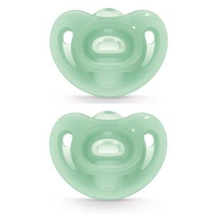 누크 센서티브 실리콘 신생아용 쪽쪽이 1단계 그린 X2