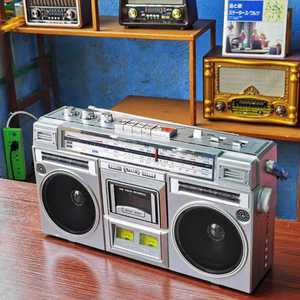 레트로 카세트 플레이어 FM 아날로그 재생 테이프 라디오