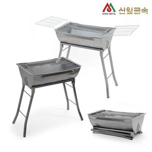사각 미니 스탠드 바베큐그릴 신일금속 접이식 다리 고기 화로대