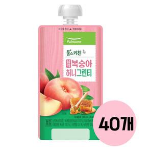 풀무원 풀스키친 납작복숭아 허니그린티 100ml 40개 어린이 음료 주스 유치원주스
