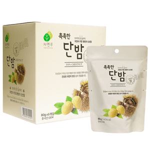 자연루 투데이넛 너트한줌 촉촉한 단밤 맛밤 80gx6개입 / 햇밤 영양간식 건강간식