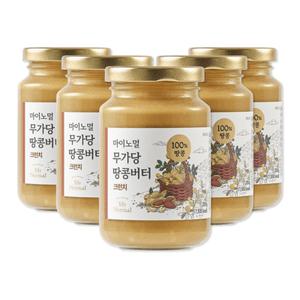 마이노멀 크런치 무가당 땅콩버터 250g 5개