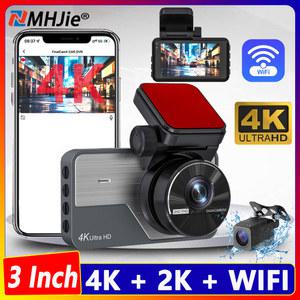 화물차 블랙 박스 4K 3840 2160P 대시 미니 WIFI 자동차 DVR 2K 후면 카메라 비디오 드라이브 레코더 Dashcam 등록 기관 24 시간 모니터링