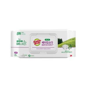 (25P 표준형) 3M 베이킹소다 물걸레 청소포/티슈/물걸레포/청소/만능/크리너/행주/물티슈/물청소포/물걸래