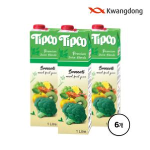팁코 브로콜리 혼합주스 1L x 6팩(소비기한확인)