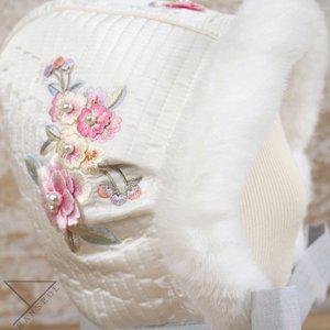 [한설]한복 773.M 겨울 아이보리 털모자