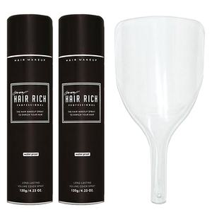 헤어리치 스프레이 흑채 120g 검정색 2개 +안면가리개
