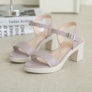 [분홍코끼리]Vol.2 감동착화 가보시 통굽샌들(7cm)_심플