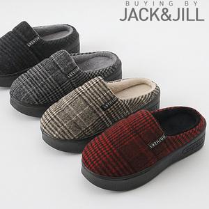 잭앤질 바잉 체크 퍼 통굽 슬리퍼(JD1903S)