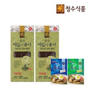 [NS홈쇼핑]청수 메밀이좋아 비빔냉면 280G 2개 + 육수 300g 2개[32374192]