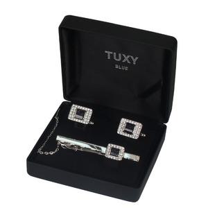 사각 퍼플 큐빅 넥타이 커프스,핀세트 T225ACAC932-T225ACAP932
